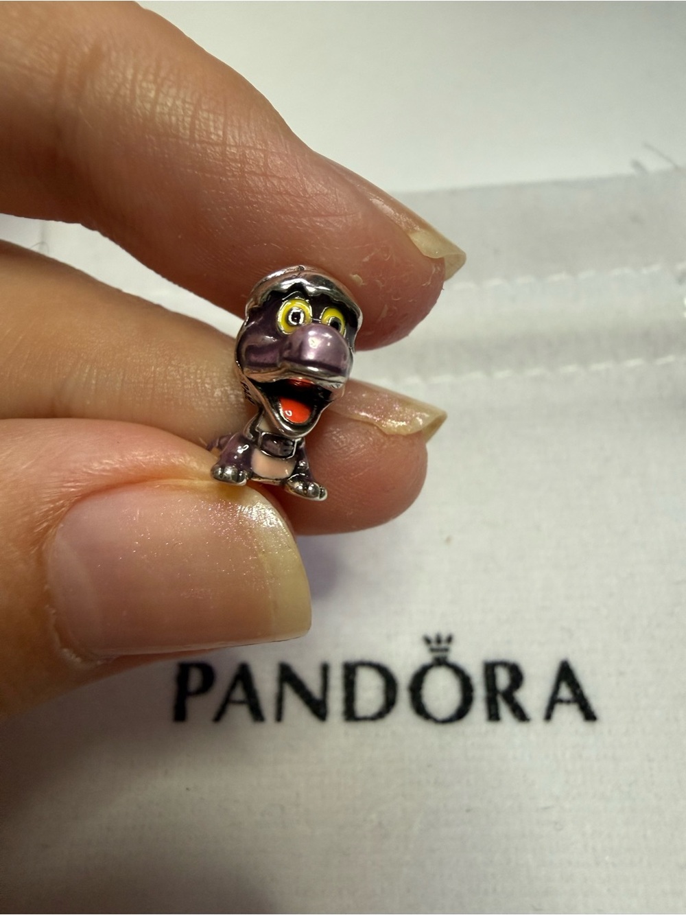 Pandora Figment Dragon Charm Purple Enamel Epcot